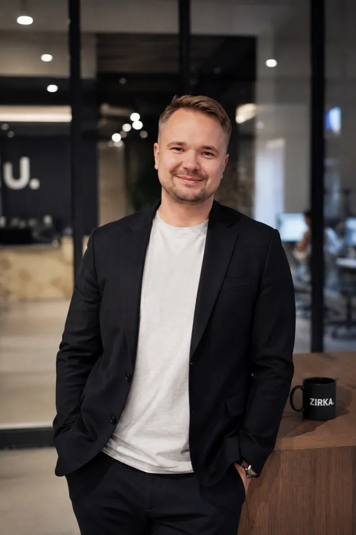 Stanislav Kononenko, founder of Zirka Solutions, in the Calgary office